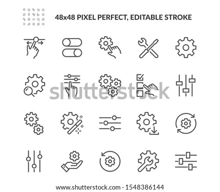 Stok fotoğraf: Gear Icon Simple Illustration