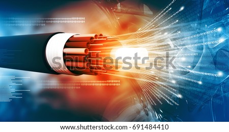 Fiber Optic Cable Stockfoto © bluebay