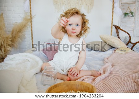 Stock photo: Blond Hair Girlmeal