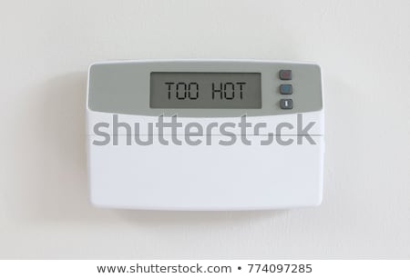Stock foto: Vintage Digital Thermostat - Covert In Dust - Too Hot