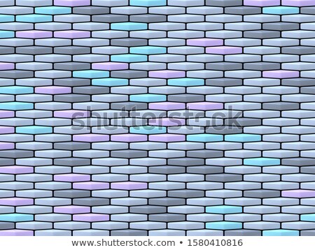 Stok fotoğraf: Abstract Geometric Four Pastel Color Horizontal Bricks Backgroun