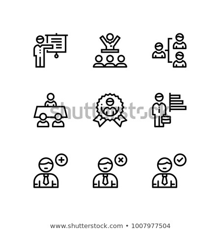 Business People Meeting Team Work Vector Simple Icons For Web And Mobile Design Pack 4 Foto stock © karetniy