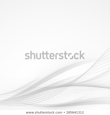 Elegant White And Gray Particle Wave Background Stok fotoğraf © phyZick