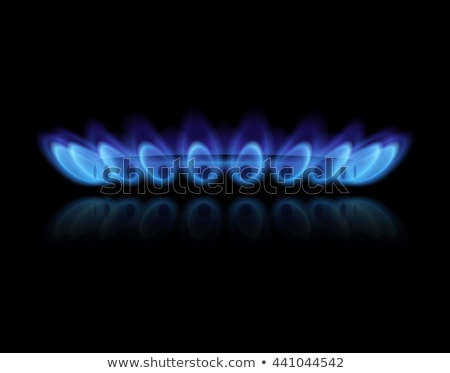 Foto stock: Blue Flames Of Gas