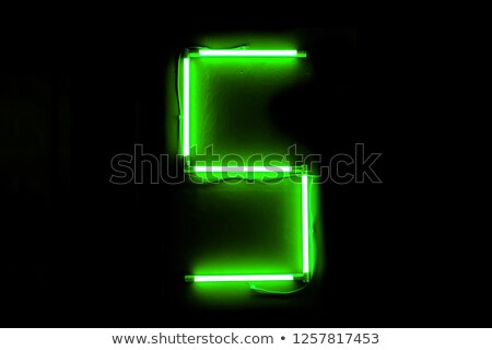 Stock photo: The Letter S From Neon Light