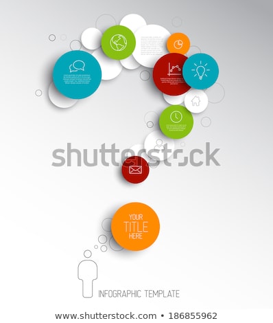 Stock fotó: Question Mark - Light Vector Abstract Circles Infographic Template