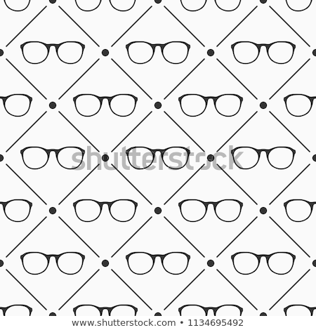 Stock fotó: Seamless Pattern With Glasses In Flat Style