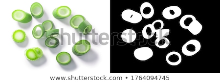 Foto stock: Diced Fresh Leeks