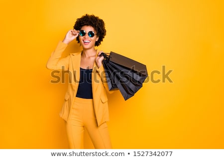 Stock fotó: African Girl With Shopping Bags