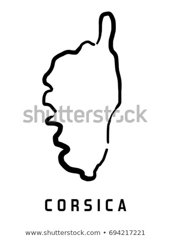 Stock photo: Conceptual Map Of France And Corsica