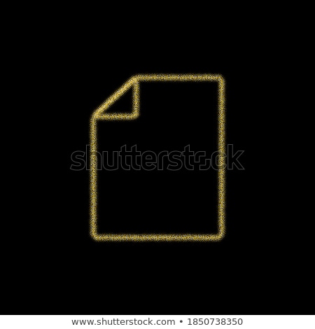 Stok fotoğraf: Pdf Download Golden Vector Icon Design