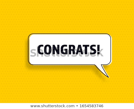 Stock photo: Congrats Comic Speech Bubble Cartoon