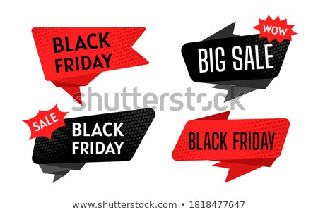 ストックフォト: Black Friday Sale Banner Poster With Red Background And Dots