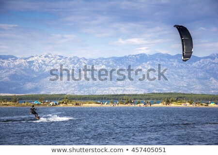 Stock fotó: Kiteboarding Kitesurfing Extreme Sport In Nin Croatia