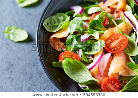 [[stock_photo]]: Salad With Smoked Salmon