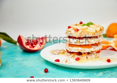 Stok fotoğraf: Vegan Diet Organic Natural Birthday Cake With Rice Crisp