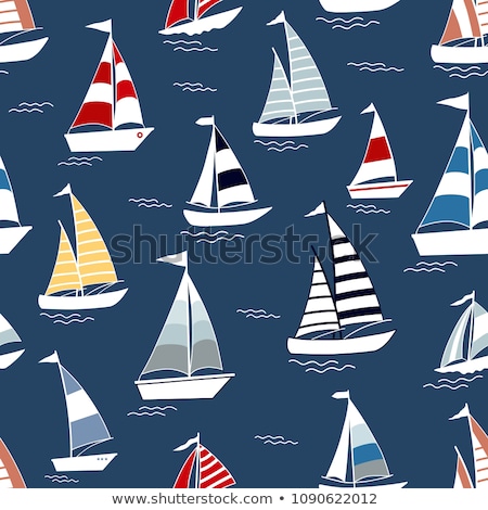 Foto stock: Sea Seamless Patterns Nautical Design Marine Elements