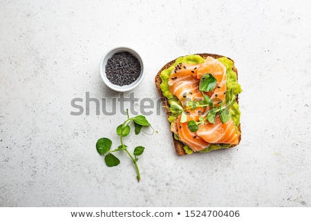 Stock fotó: Smoked Salmon Toasts