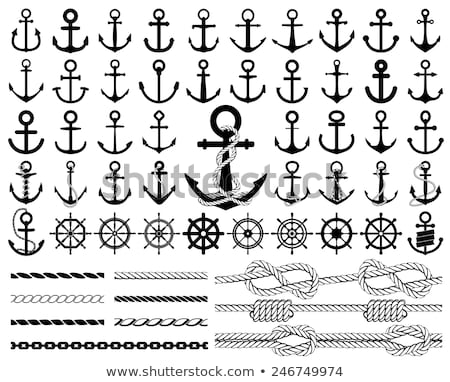 Stock foto: Vector Sea Maritime Icon Anchor
