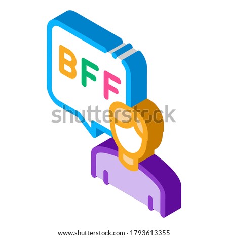 Human Talking Bff Isometric Icon Vector Illustration [[stock_photo]] © pikepicture