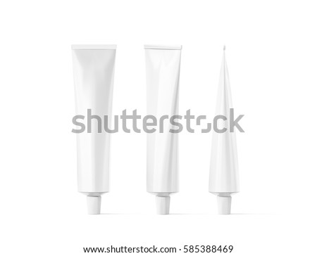 Stock photo: White Branding Mock Up With Paint Tube 3d Rendering
