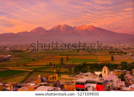 Stock fotó: View From Sachaca District In Arequipa