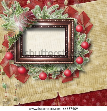 [[stock_photo]]: Abstract Star Background With Wooden Frame And Bunch Of Twigs Ch