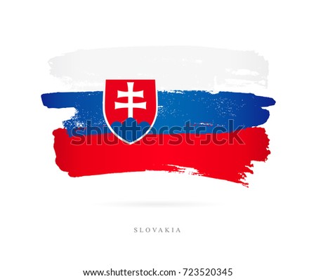 ストックフォト: Slovakia Flag Vector Illustration On A White Background