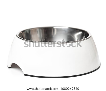 Foto stock: Pet Food Bowl Isolated On White Background