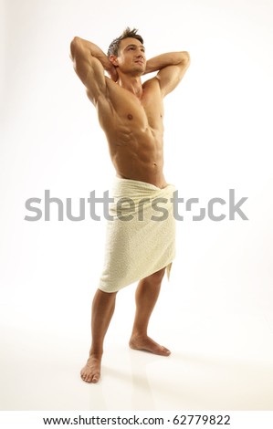 Bodybuilding Man Towel ストックフォト © VojtechVlk