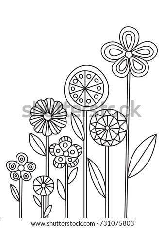 Stockfoto: Doodle Colorful Flower