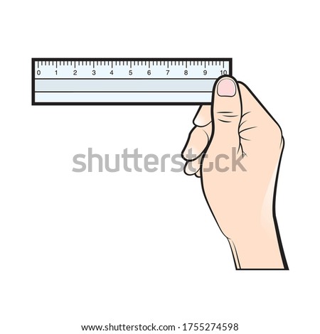 Zdjęcia stock: Graphic Designer Hand Holding Ruler