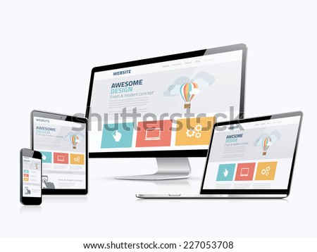 Responsive Web Design Illustration Stockfoto © MPFphotography