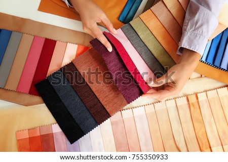 Сток-фото: Swatches Of Fabrics For House Decoration