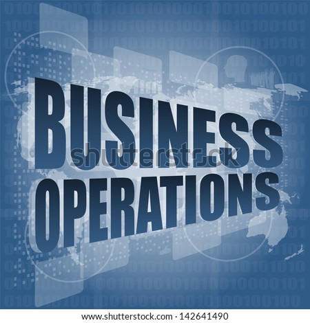 Business Operations Word On Digital Touch Screen Stockfoto © fotoscool