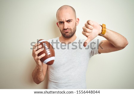 Foto stock: Rugby Player Gesturing With Hands