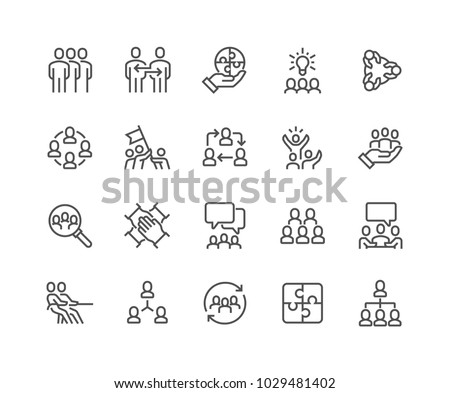 [[stock_photo]]: Teamwork Icon Simple Illustration