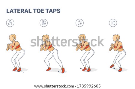 Foto d'archivio: Fit Athlete Doing Toe Taps Workout