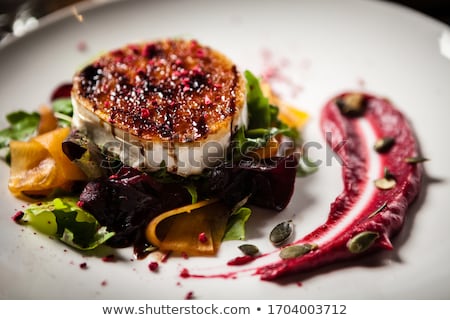 Stok fotoğraf: Salad With Grilled Bread And Goat Cheese