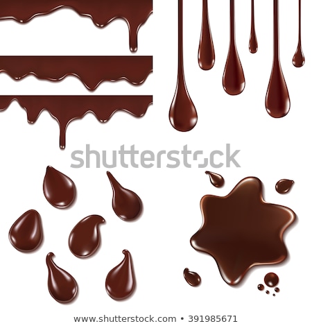 Stock photo: Chocolate Splash Blot With Drops And Stain