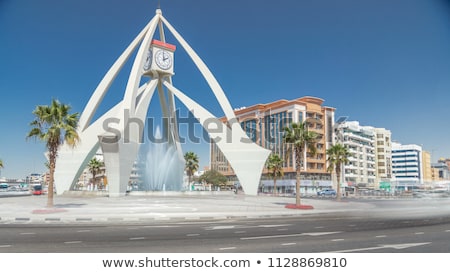 Сток-фото: Roundabout With Sculpture Of Old Cars