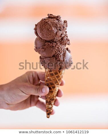 Stok fotoğraf: Hand Holding Chocolate Ice Cream