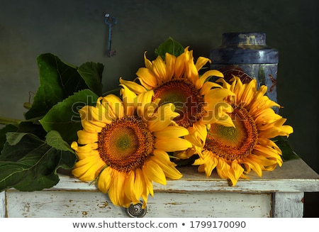Foto stock: Beautiful Bouquet Of Flowers And Sunflowers