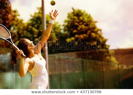 Stock fotó: Woman Playing Tennis