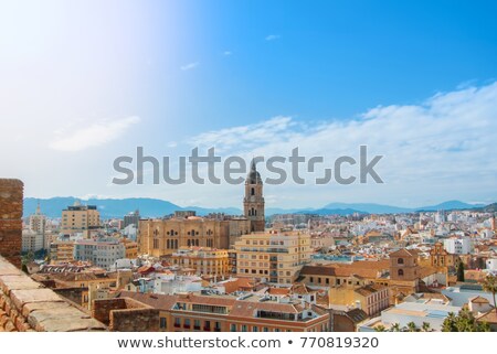 Сток-фото: Panoramic View Of Malaga City Andalusia Spain