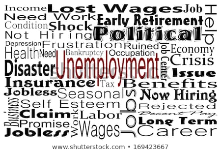 Stockfoto: Illustration In Word Clouds Of The Word Jobless Claims