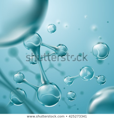 Stockfoto: Molecular Structure Blue Background Water Aqua
