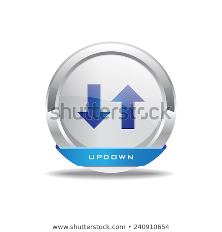 Zdjęcia stock: Up Key Circular Vector Blue Web Icon Button