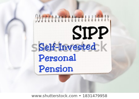 Foto stock: Pension Blue Marker