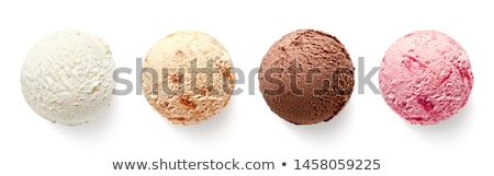 Сток-фото: Scoops Of White Ice Cream